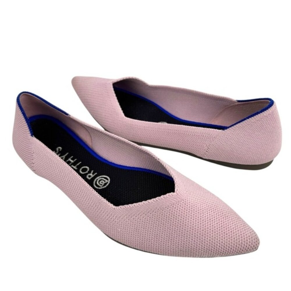 Rothy's The Point Petal Pink Flats Ballet Shoes, Size 10.5, New in Box